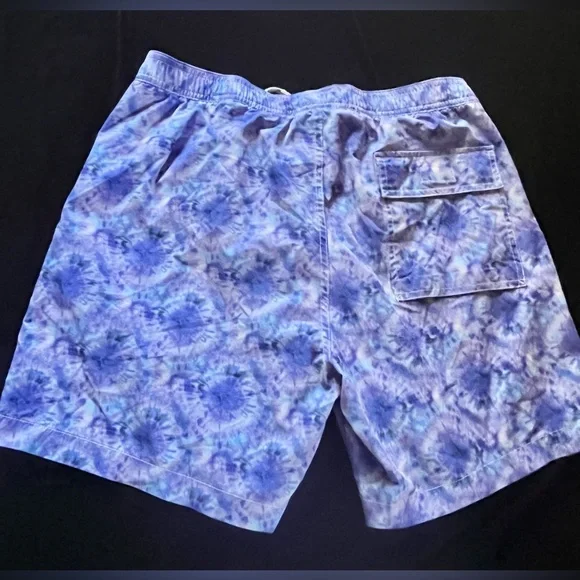 Psycho Bunny Men's Tie Dye Pattern Swim Trunks